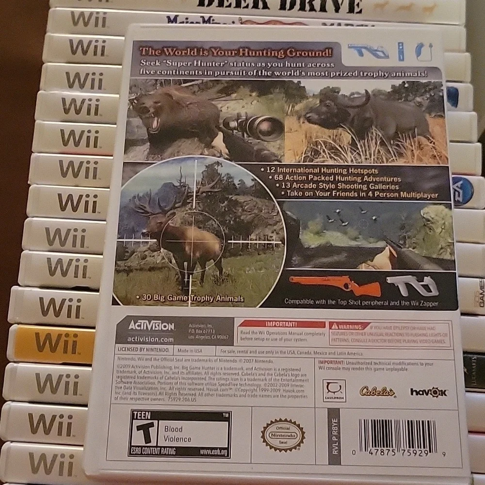 Cabela's Big Game Hunter 2010 - Wii Game No Visible Stratches Original Case